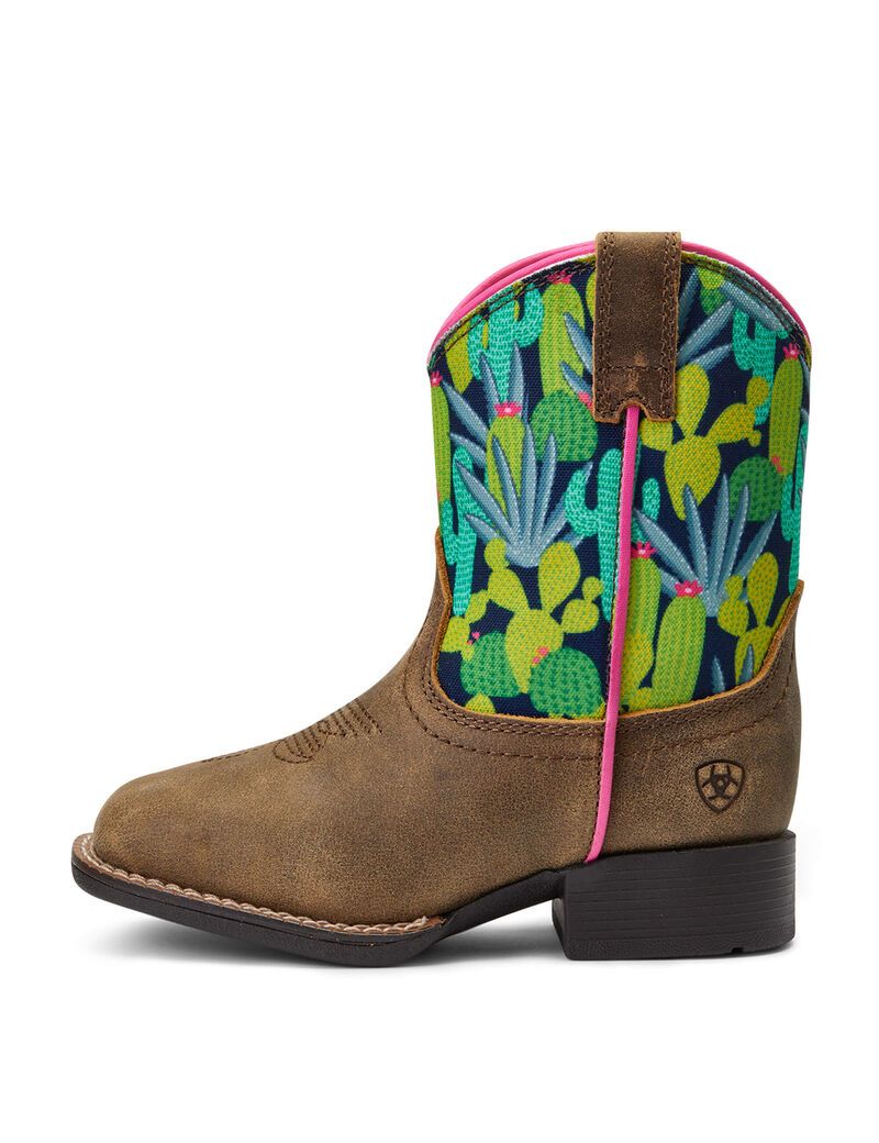 Botas Occidentales Ariat Stompers Roswell Niños Marrones | WVPK28604