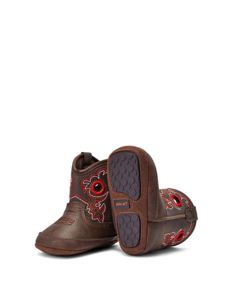 Botas Occidentales Ariat Stompers Rough Stock Niños Marrones | CVDG82957