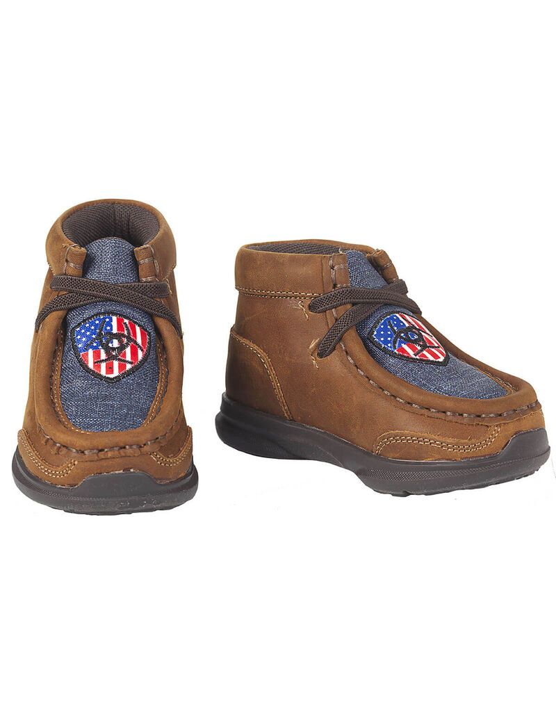 Botas Occidentales Ariat Stompers Usa Spitfire Niños Marrones | SZDL31250