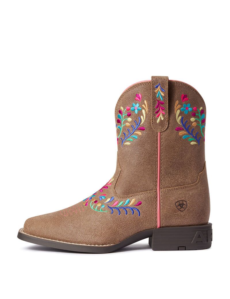 Botas Occidentales Ariat Wild Flower Niños Marrones | FMDP42731