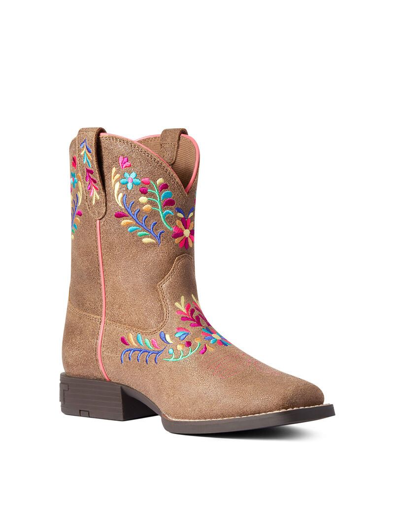 Botas Occidentales Ariat Wild Flower Niños Marrones | FMDP42731