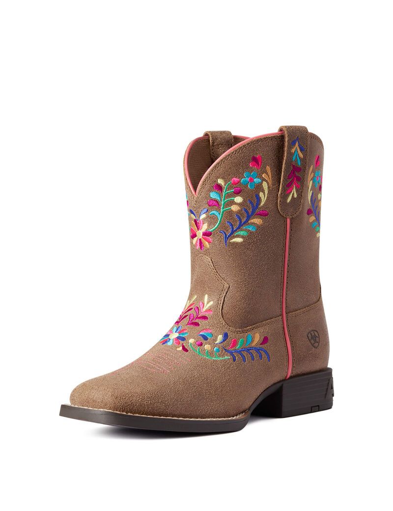 Botas Occidentales Ariat Wild Flower Niños Marrones | FMDP42731