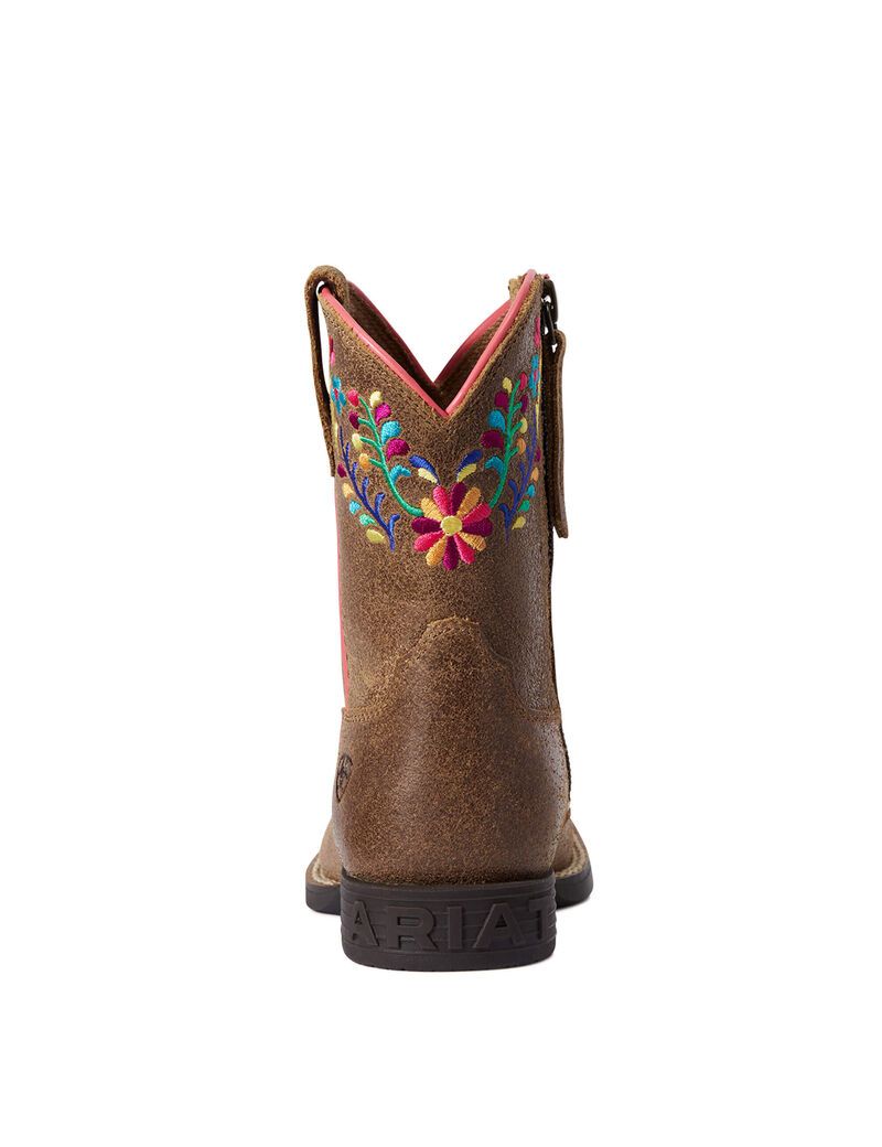 Botas Occidentales Ariat Wild Flower Niños Marrones | KXES59081