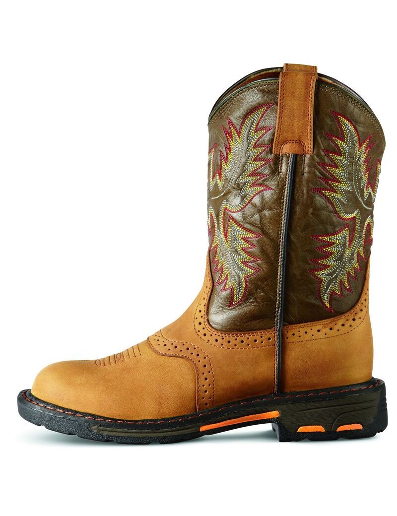 Botas Occidentales Ariat Workhog Pull On Niños Multicolor | VZKH39158