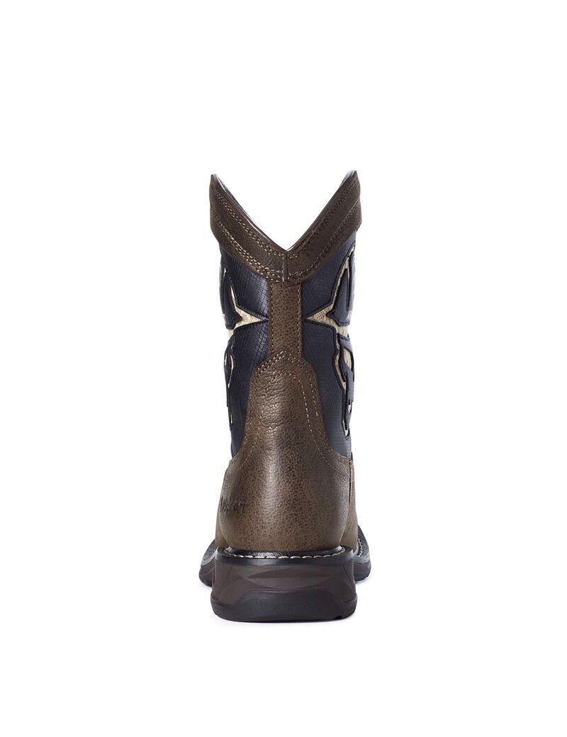 Botas Occidentales Ariat Workhog Xt Venttek Bold Niños Cafe | OBGK87530