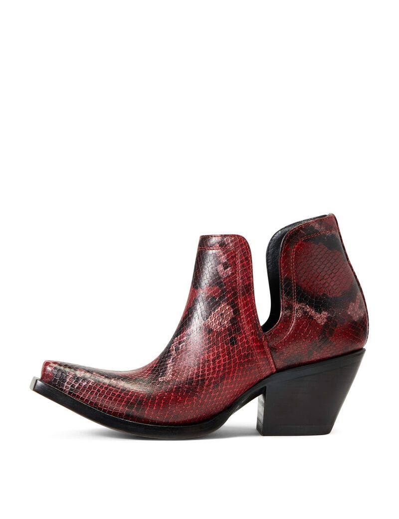 Botines Ariat Dixon Western Mujer Rojas Serpent | YBUR35074