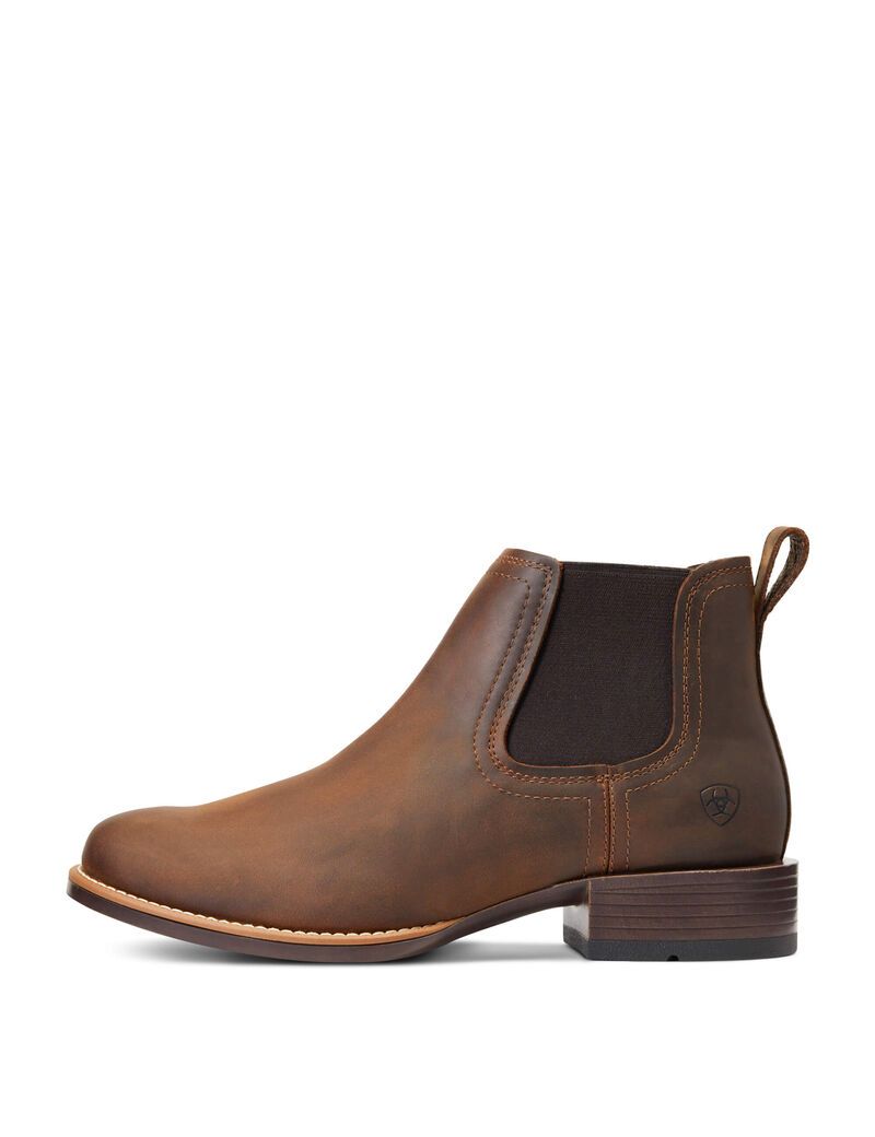 Botines Chelsea Ariat Booker Ultra Round Puntera Western Hombre Marrones | CLWQ47069