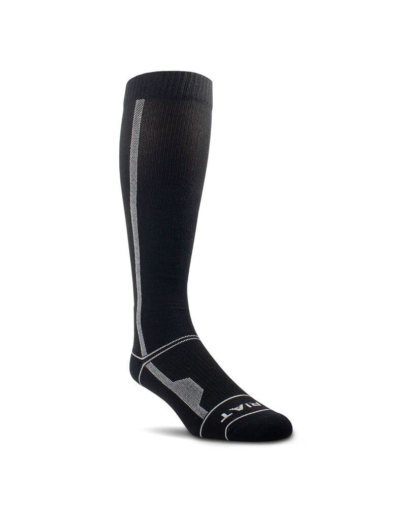 Calcetines Ariat Over the Calf Performance Compression Hombre Negras | RCZJ56870