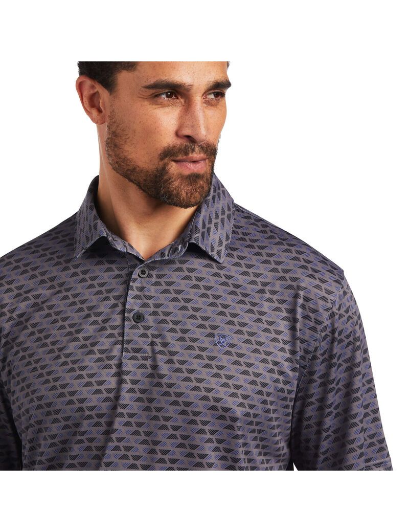 Camisa Polo Ariat All Over Print Hombre Multicolor | MEYK08193