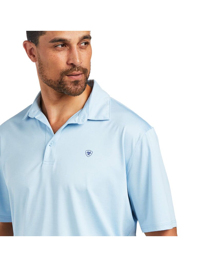 Camisa Polo Ariat Charger 2.0 Hombre Azules | SDAJ07319