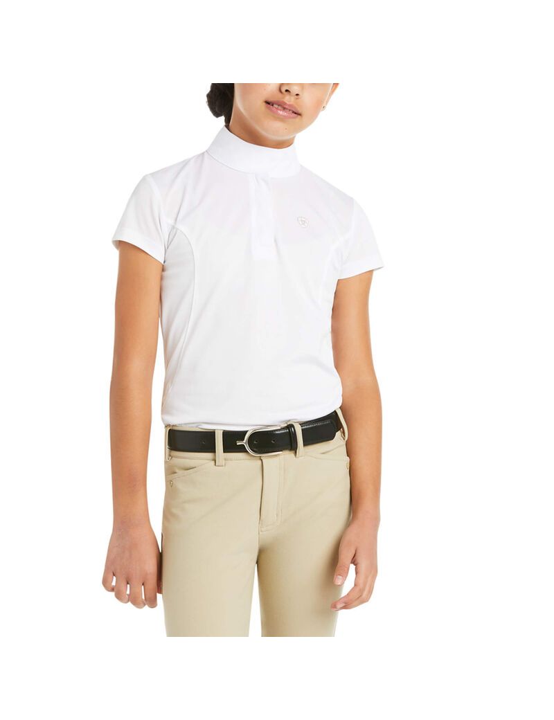 Camisas Ariat Aptos Show Niños Blancas | QXHC47039