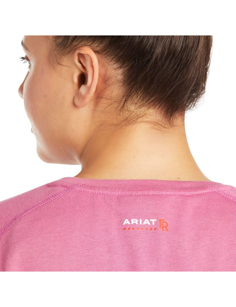 Camisas Ariat FR Air Crew Mujer Rosas Moradas | JIUR36295