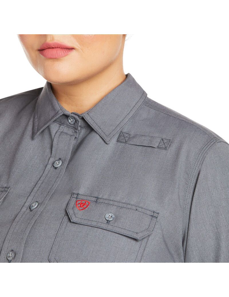 Camisas Ariat FR Featherlight Trabajo Mujer Gris | SJGO12863