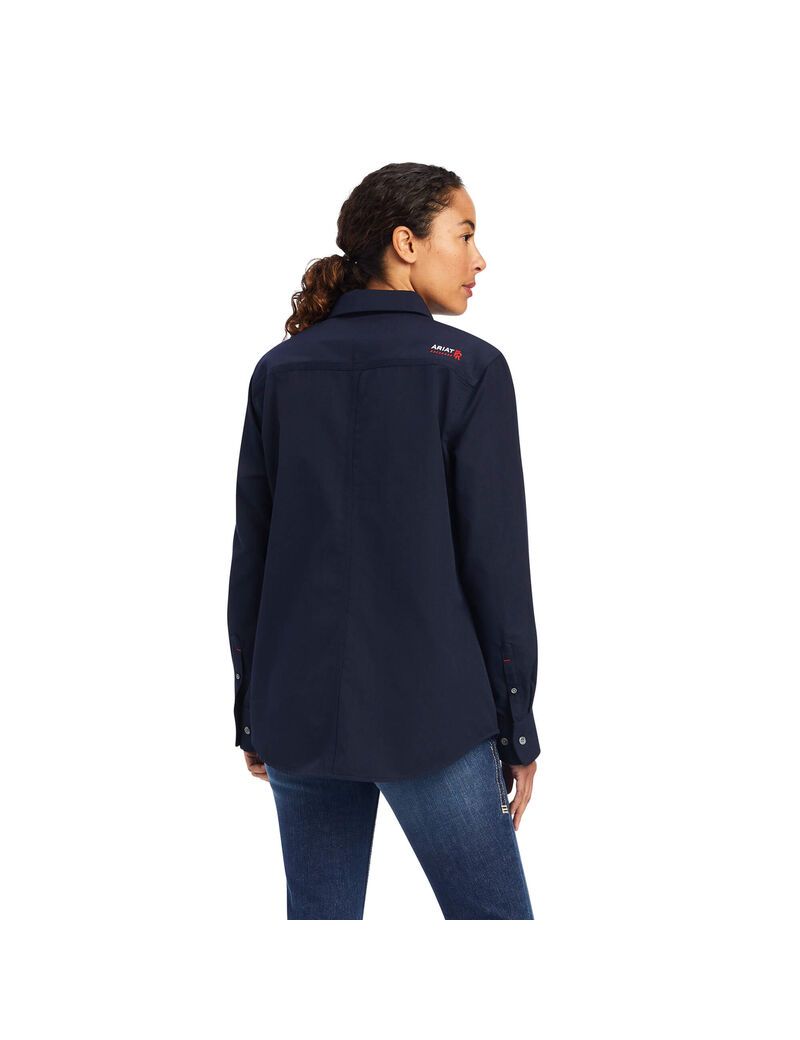 Camisas Ariat FR Featherlight Trabajo Mujer Azul Marino | XNVP20694