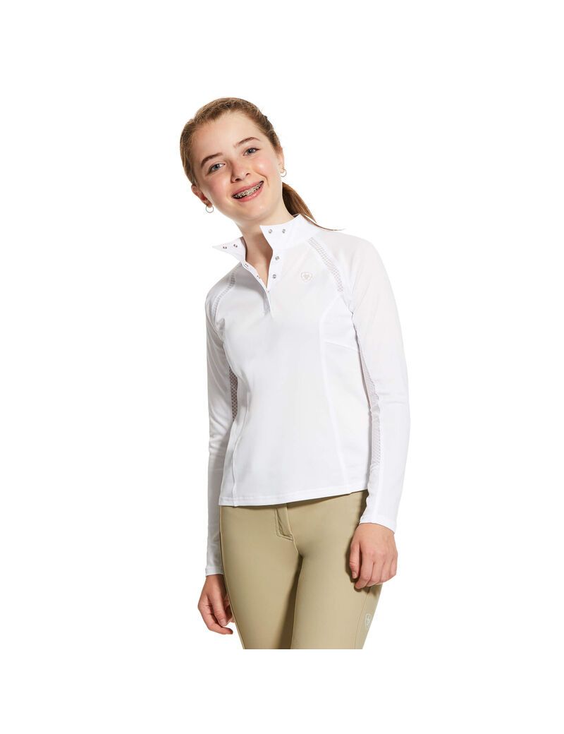 Camisas Ariat Sunstopper 2.0 Show Niños Blancas | LPES28045