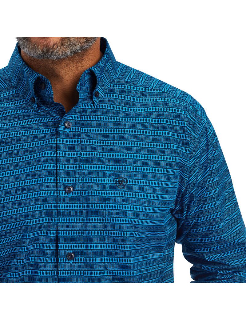 Camisas De Traje Ariat Beasley Classic Fit Hombre Azules | ELNY71982