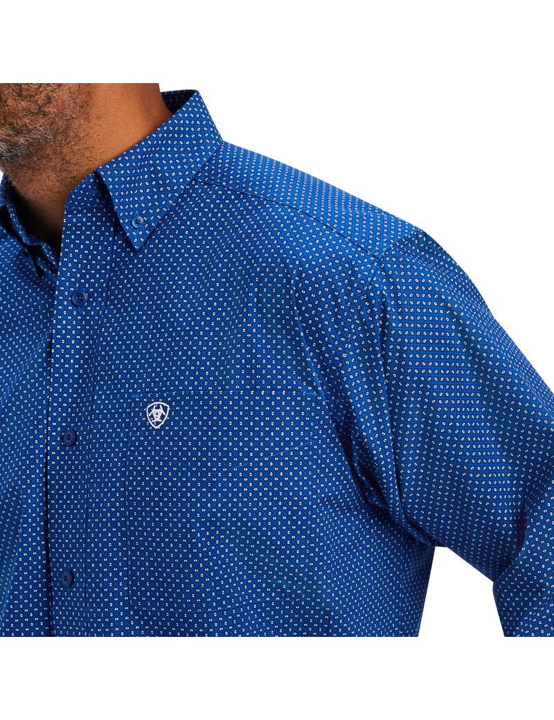 Camisas De Traje Ariat Benedict Classic Fit Hombre Azules | AORP59167