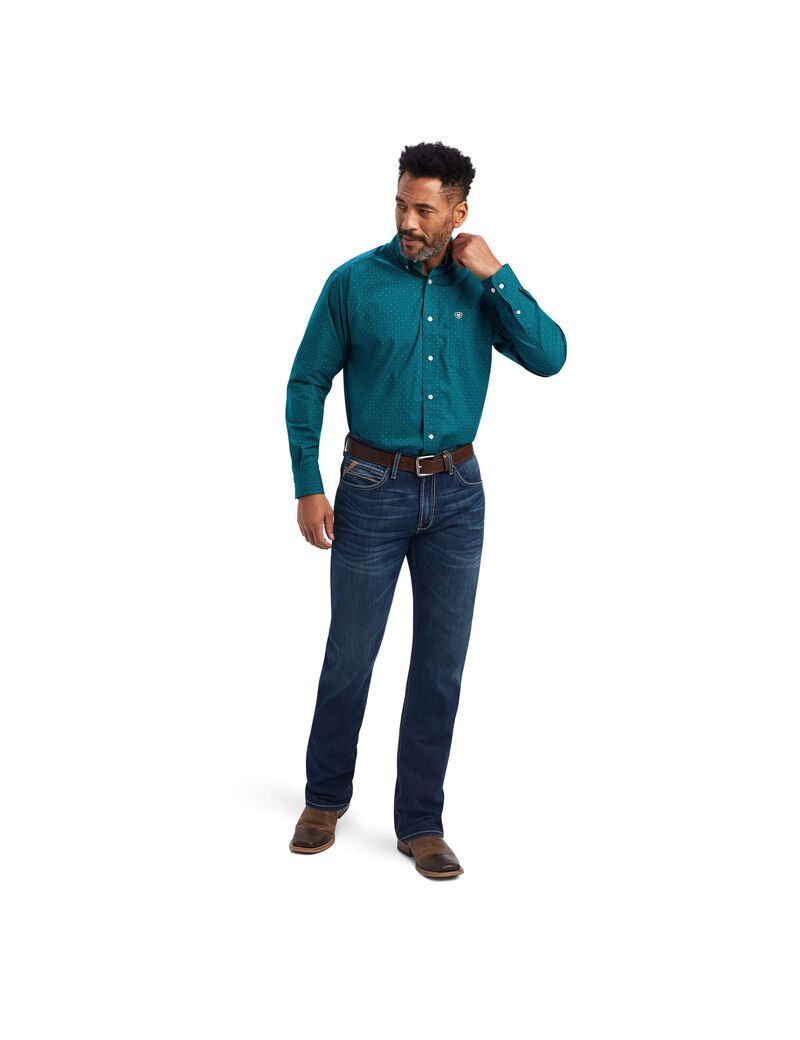 Camisas De Traje Ariat Benson Classic Fit Hombre Multicolor | RQGI08657