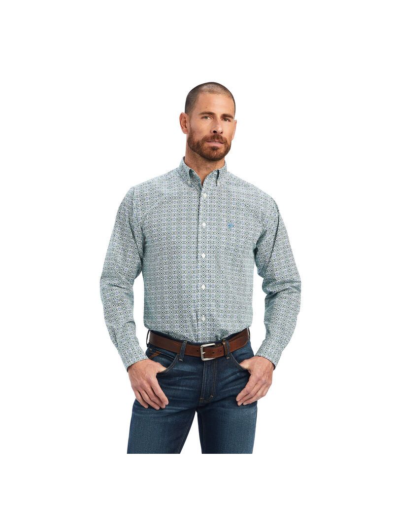 Camisas De Traje Ariat Berwick Fitted Hombre Blancas | ZHWX60289