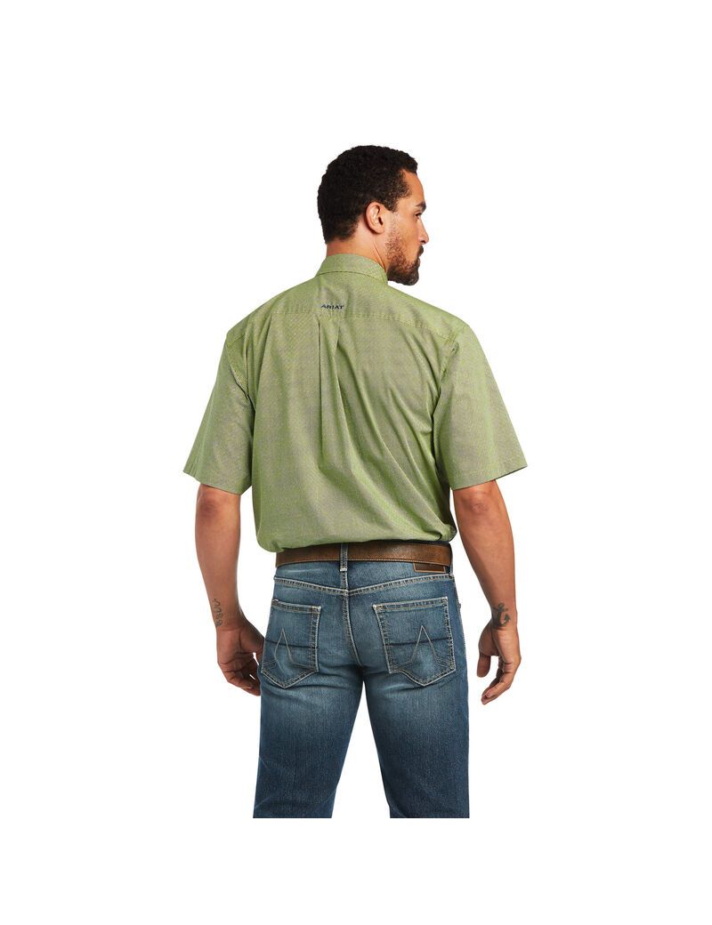 Camisas De Traje Ariat Branson Stretch Classic Fit Hombre Verde | LGYJ51783