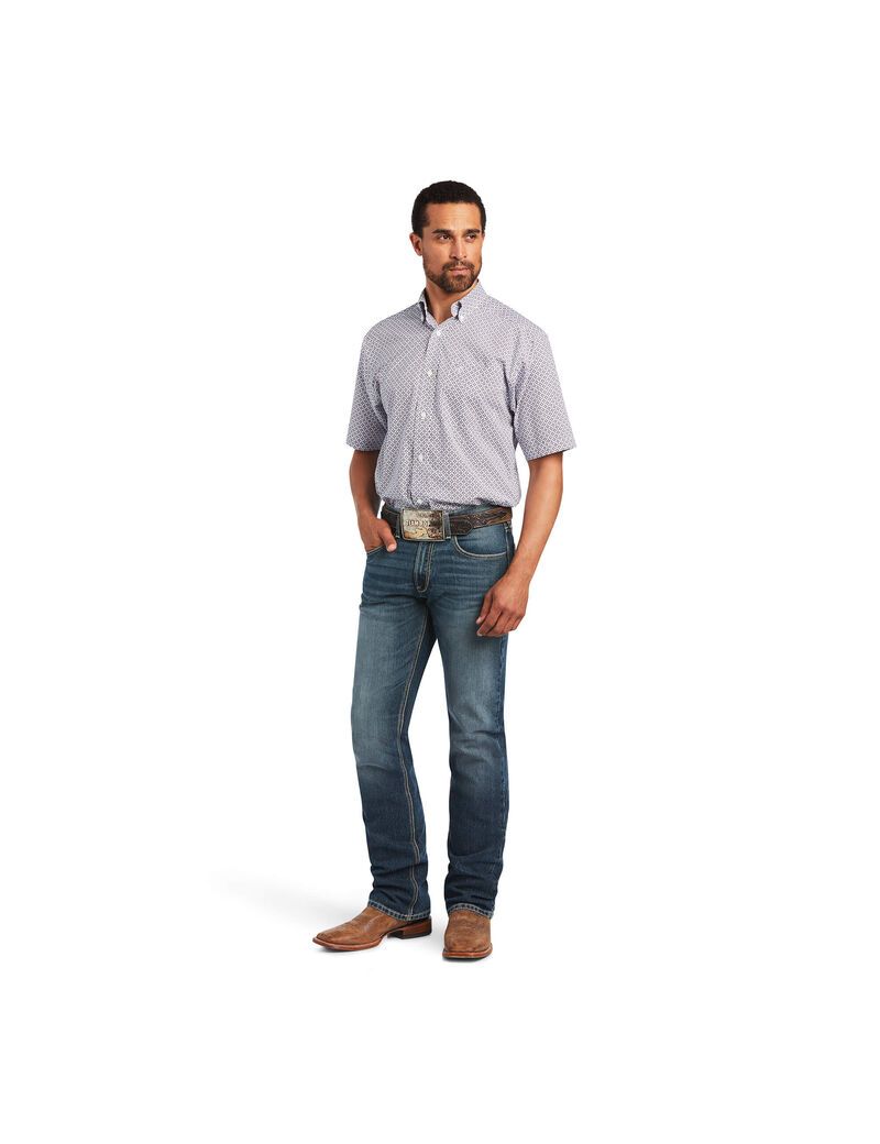 Camisas De Traje Ariat Brecken Classic Fit Hombre Lavanda | FETA20496