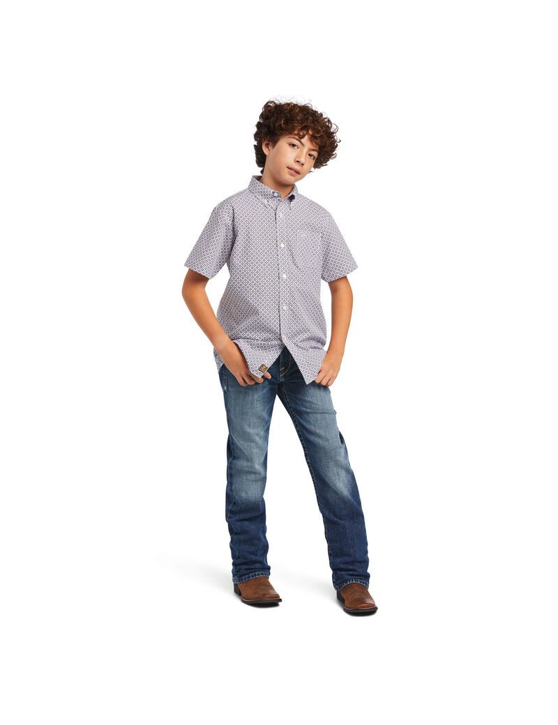 Camisas De Traje Ariat Brecken Classic Fit Niños Lavanda | TPLK17986