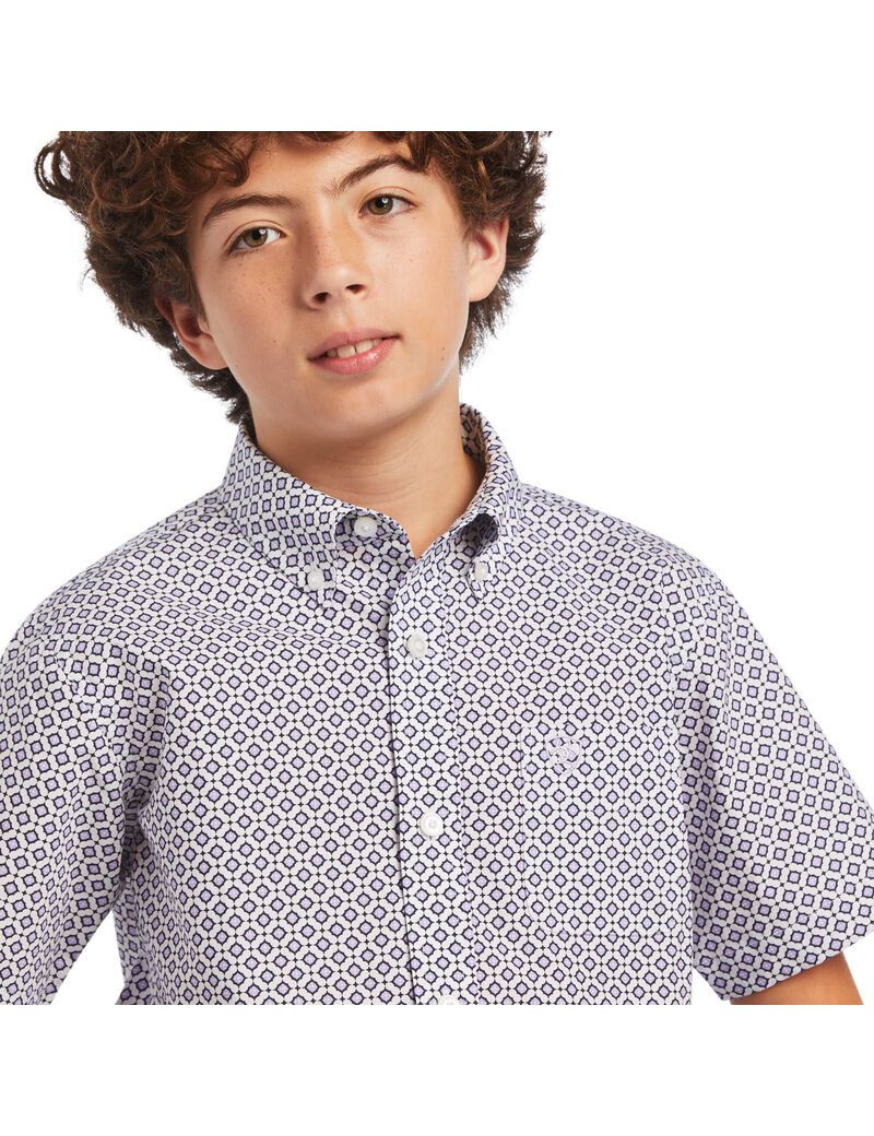 Camisas De Traje Ariat Brecken Classic Fit Niños Lavanda | TPLK17986