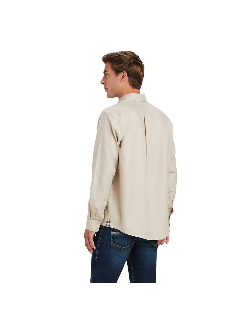 Camisas De Traje Ariat Clement Hombre Beige | QZLB83912