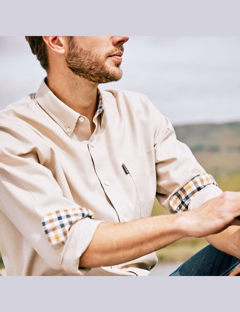 Camisas De Traje Ariat Clement Hombre Beige | QZLB83912