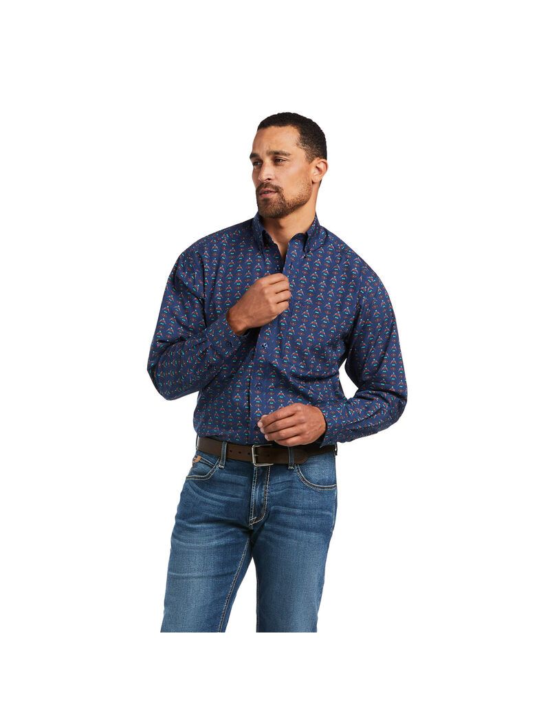 Camisas De Traje Ariat Damien Classic Fit Hombre Multicolor | JFOG41385