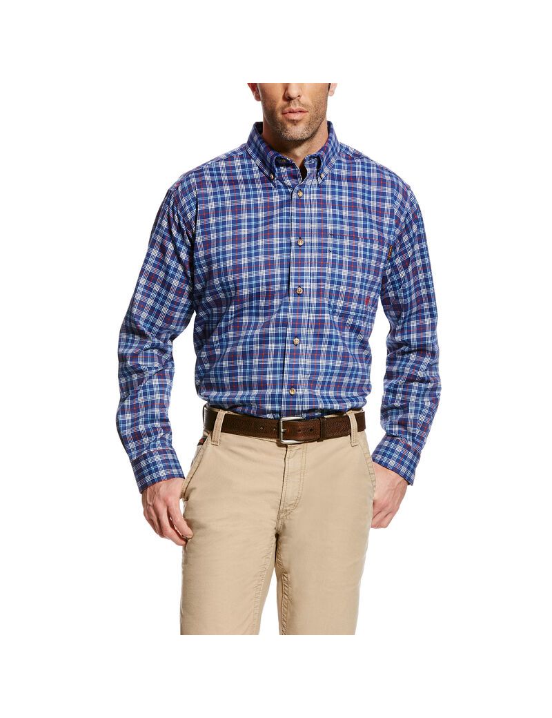 Camisas De Traje Ariat FR Collins Trabajo Hombre Multicolor | TAVX87394