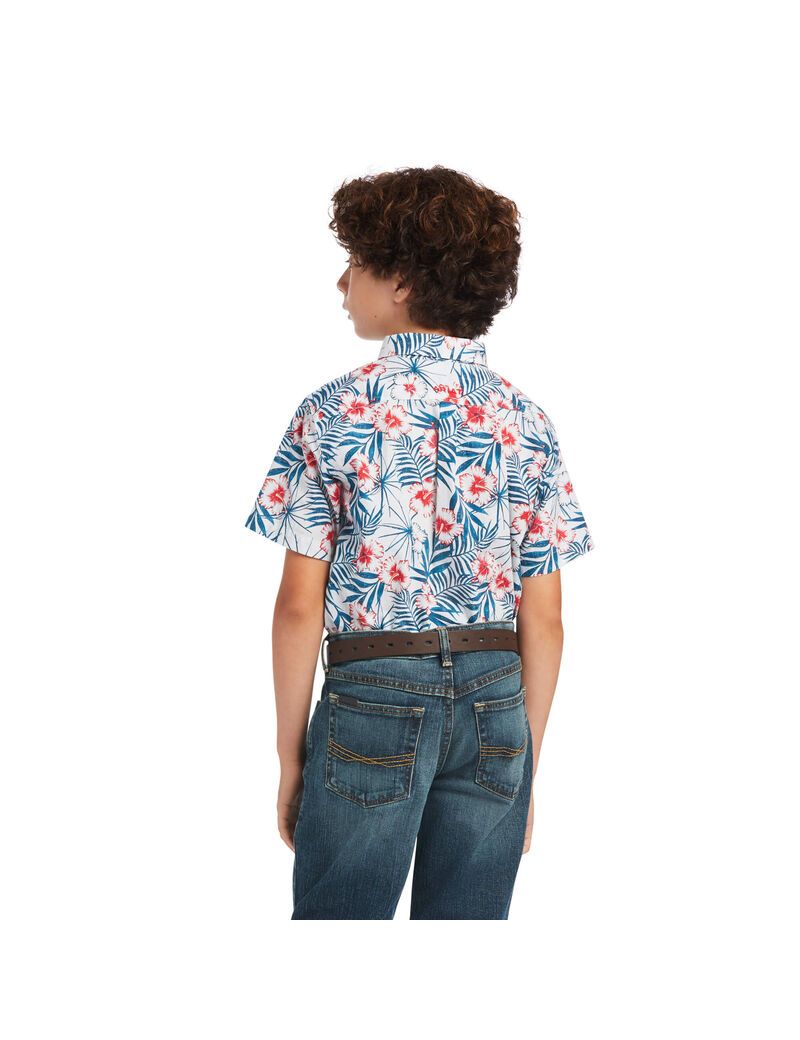 Camisas De Traje Ariat Fateh Classic Fit Niños Blancas | ARFE03164