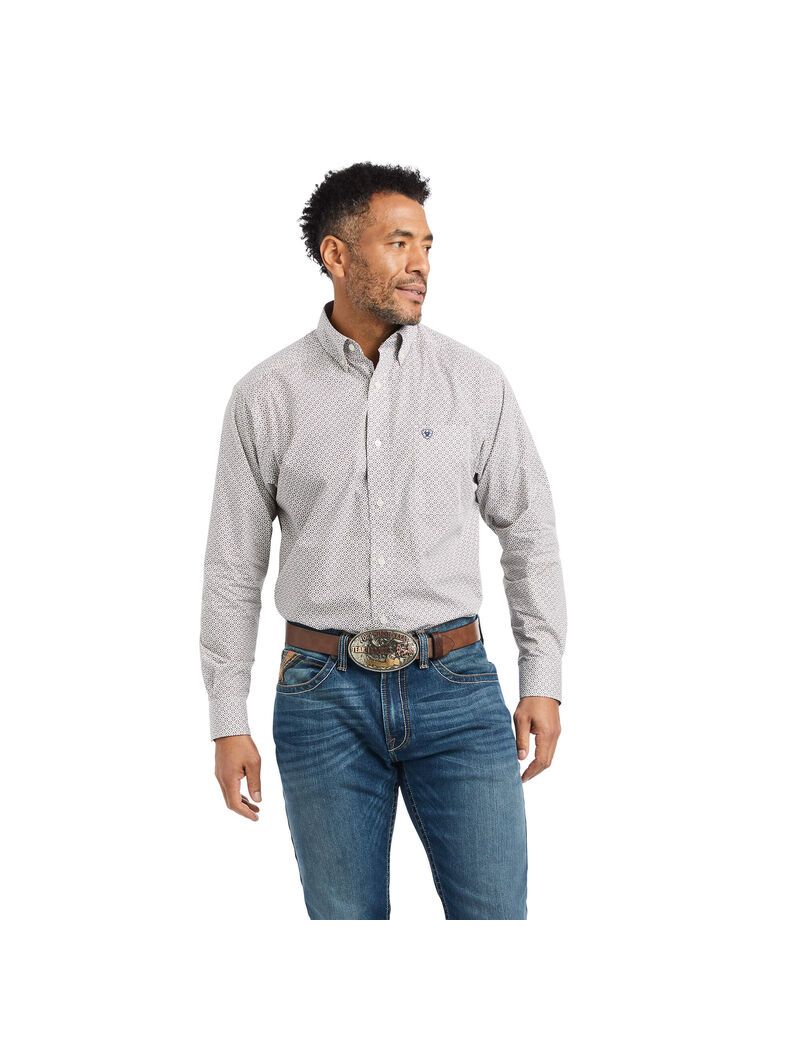 Camisas De Traje Ariat Gilean Classic Fit Hombre Blancas | VMZG96403