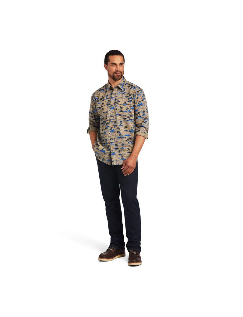 Camisas De Traje Ariat Hart Retro Fit Hombre Multicolor | TQAF84513