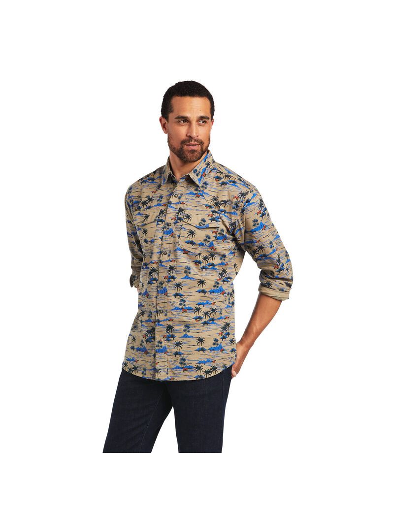 Camisas De Traje Ariat Hart Retro Fit Hombre Multicolor | TQAF84513