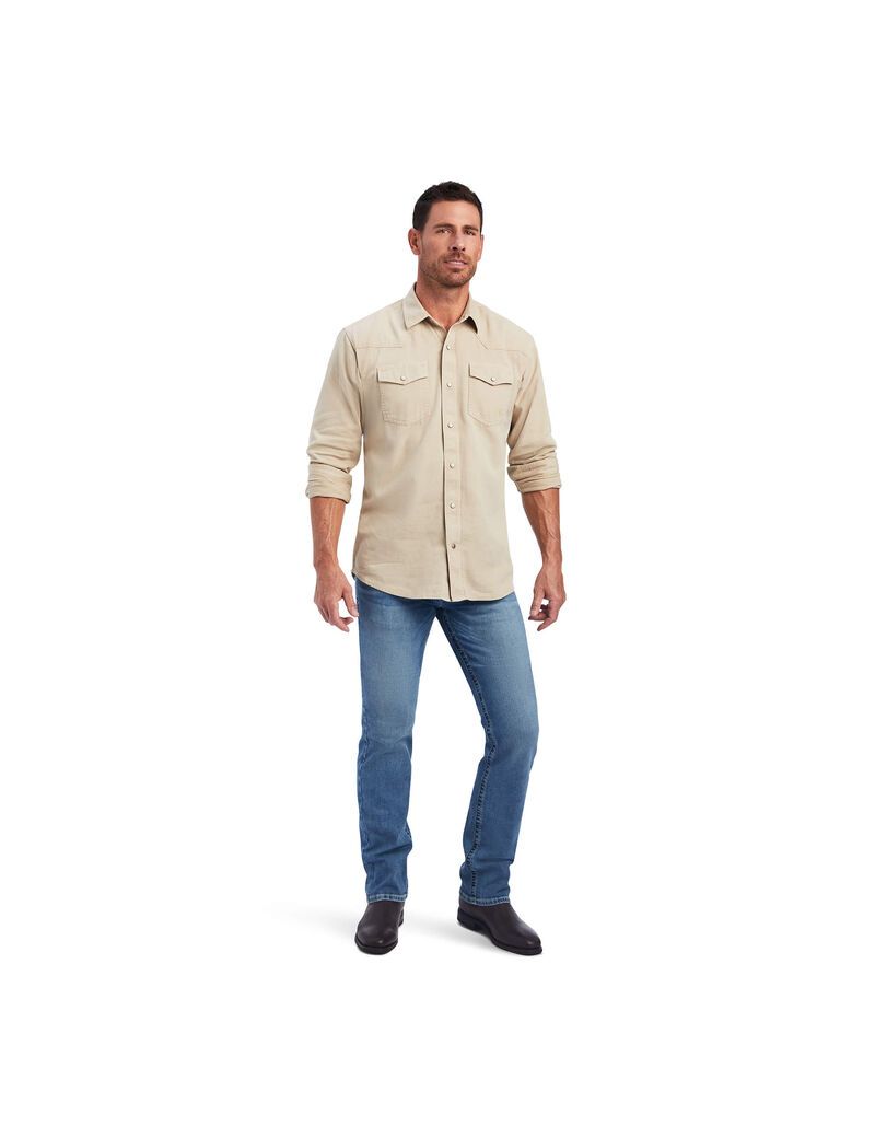 Camisas De Traje Ariat Jurlington Retro Fit Hombre Blancas | KWSR07482