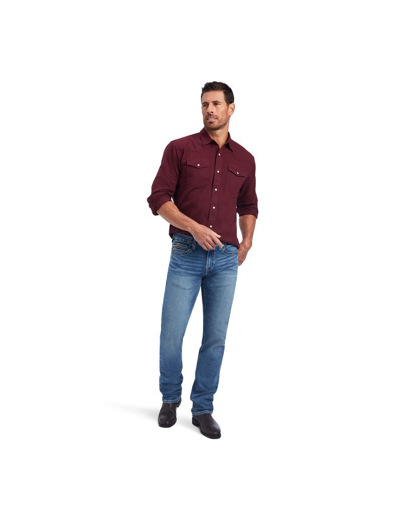 Camisas De Traje Ariat Jurlington Retro Fit Hombre Chocolate | QRZN04836