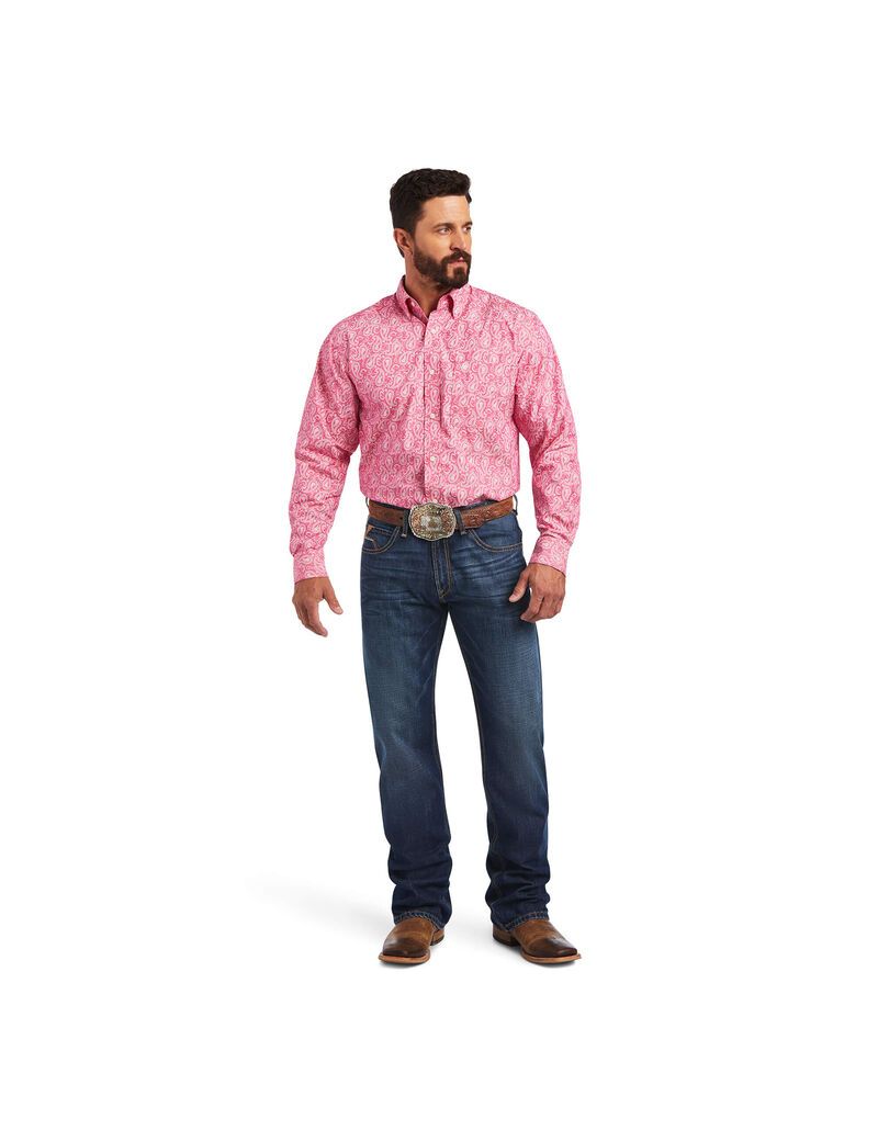 Camisas De Traje Ariat Mark Classic Fit Hombre Rosas Claro | NWCH18967