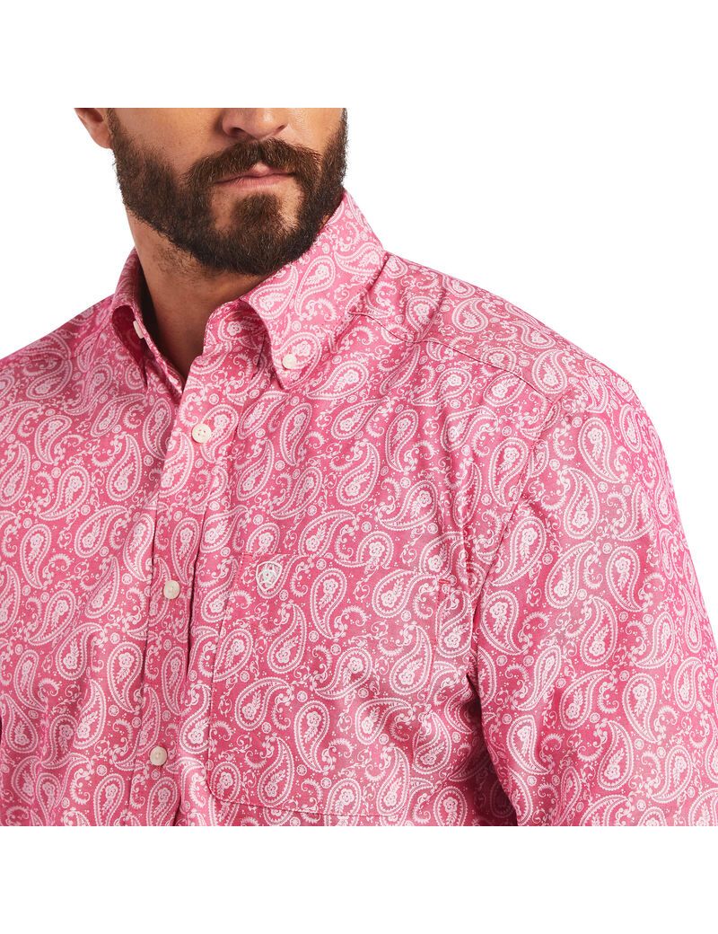 Camisas De Traje Ariat Mark Classic Fit Hombre Rosas Claro | NWCH18967