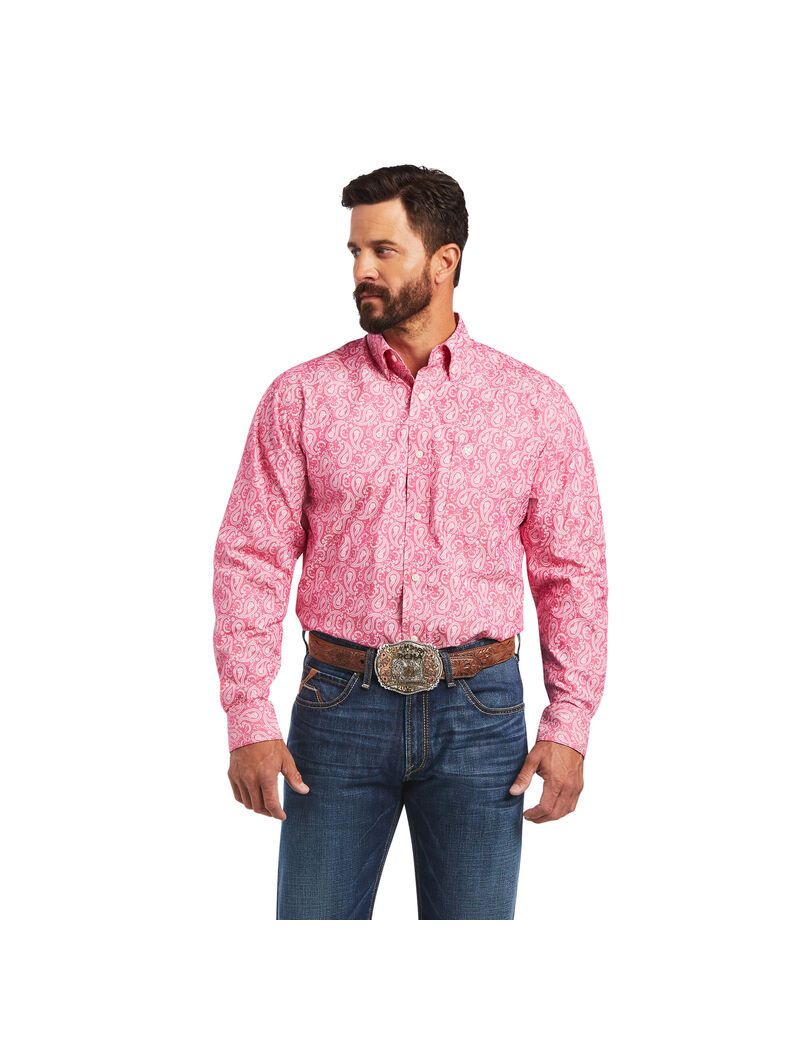 Camisas De Traje Ariat Mark Classic Fit Hombre Rosas Claro | NWCH18967