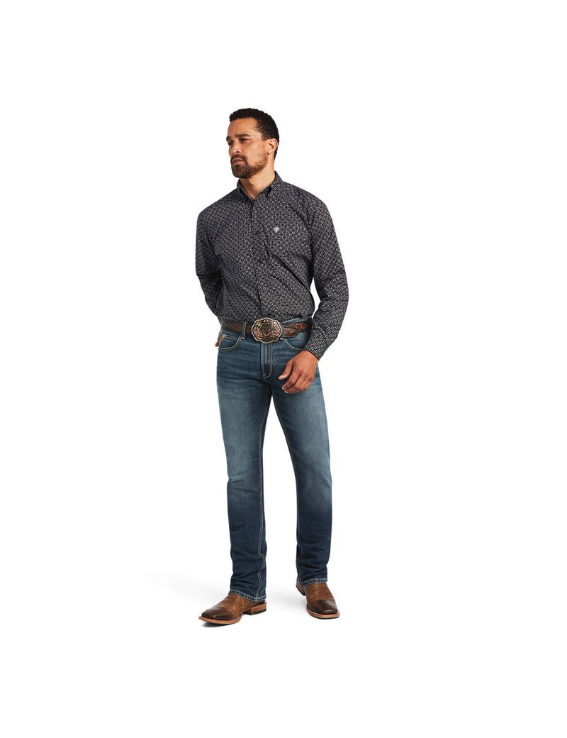 Camisas De Traje Ariat Max Classic Fit Hombre Negras | AYZM59213