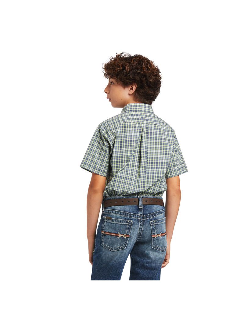 Camisas De Traje Ariat Pro Series Barrett Classic Fit Niños Verde | TIAB18769