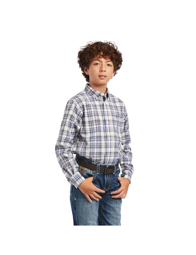 Camisas De Traje Ariat Pro Series Brady Classic Fit Niños Blancas | UKAP70843