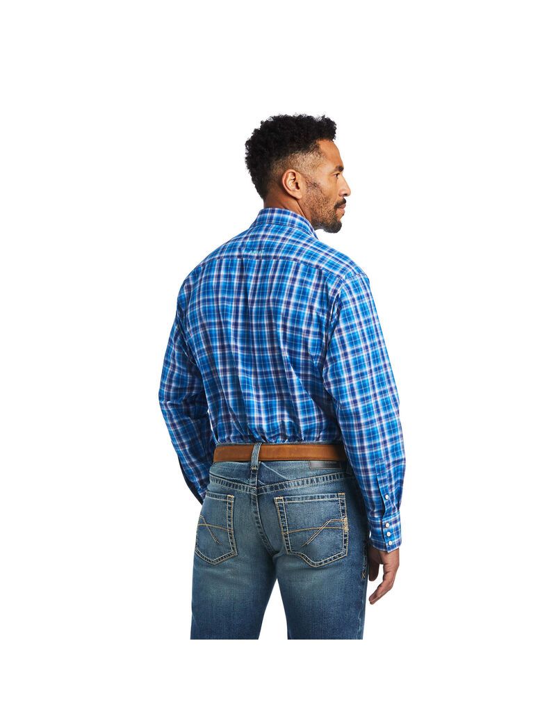 Camisas De Traje Ariat Pro Series Mason Classic Fit Hombre Azules | XDAB20734