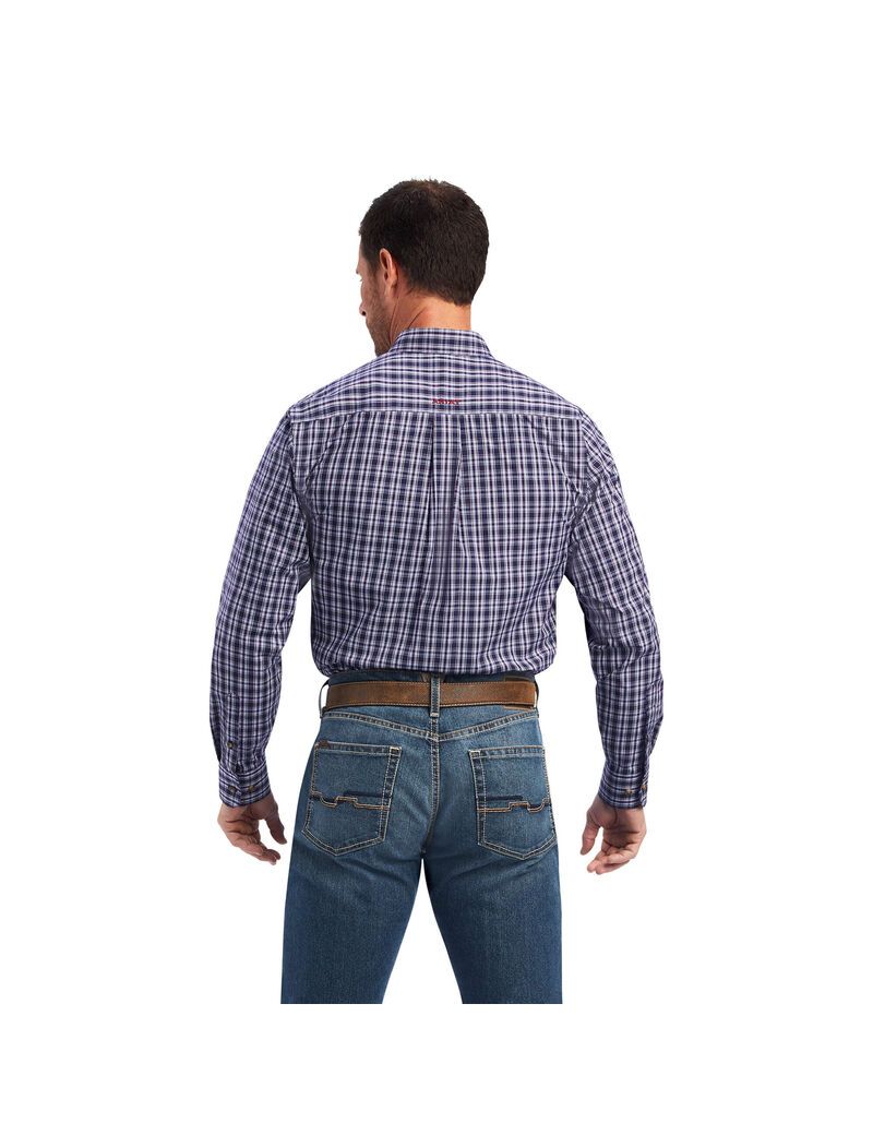 Camisas De Traje Ariat Pro Series Noell Fitted Hombre Azules | SADJ24097