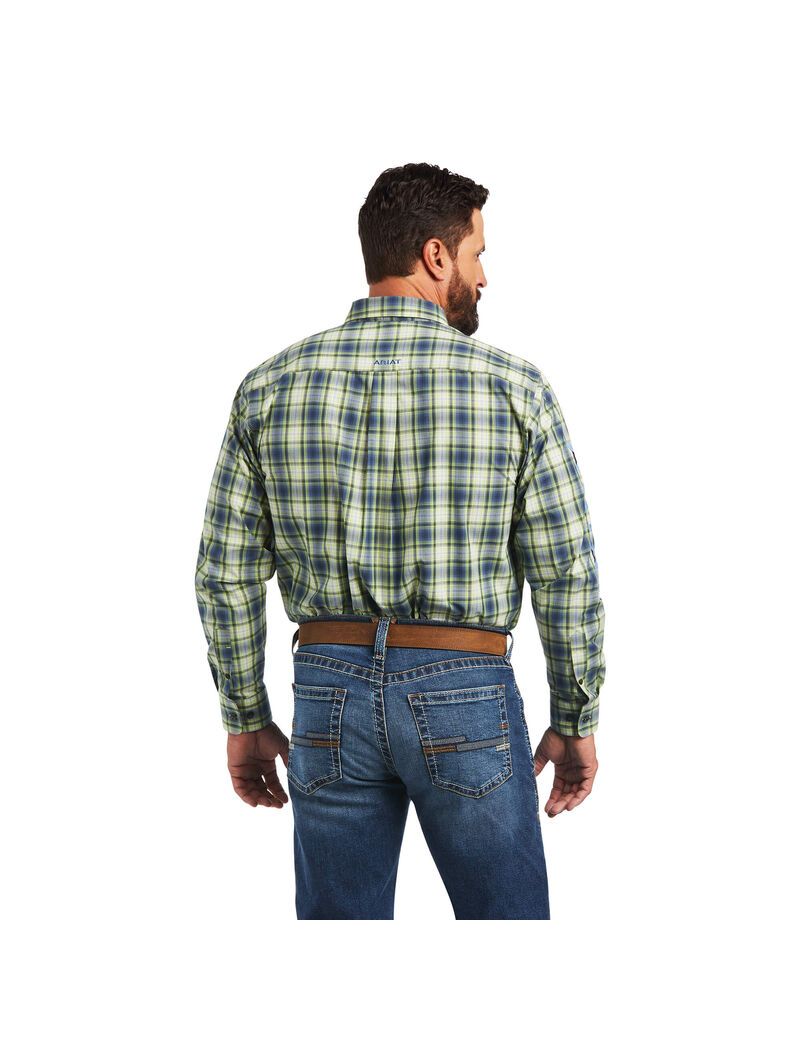 Camisas De Traje Ariat Pro Series Team Maxton Classic Fit Hombre Verde | OTEQ75249