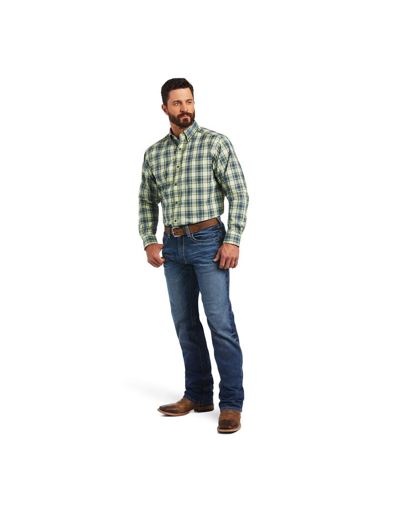 Camisas De Traje Ariat Pro Series Team Maxton Classic Fit Hombre Verde | OTEQ75249