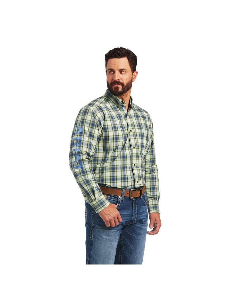 Camisas De Traje Ariat Pro Series Team Maxton Classic Fit Hombre Verde | OTEQ75249