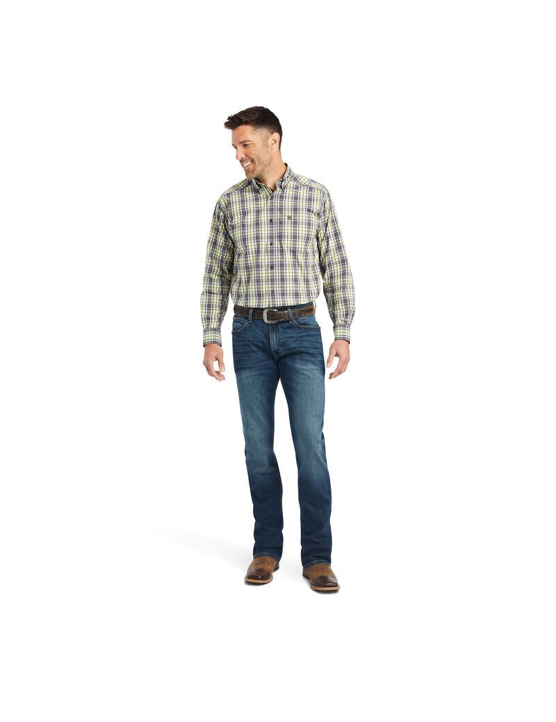 Camisas De Traje Ariat Pro Series Team Mabry Classic Fit Hombre Verde | RKQA76951