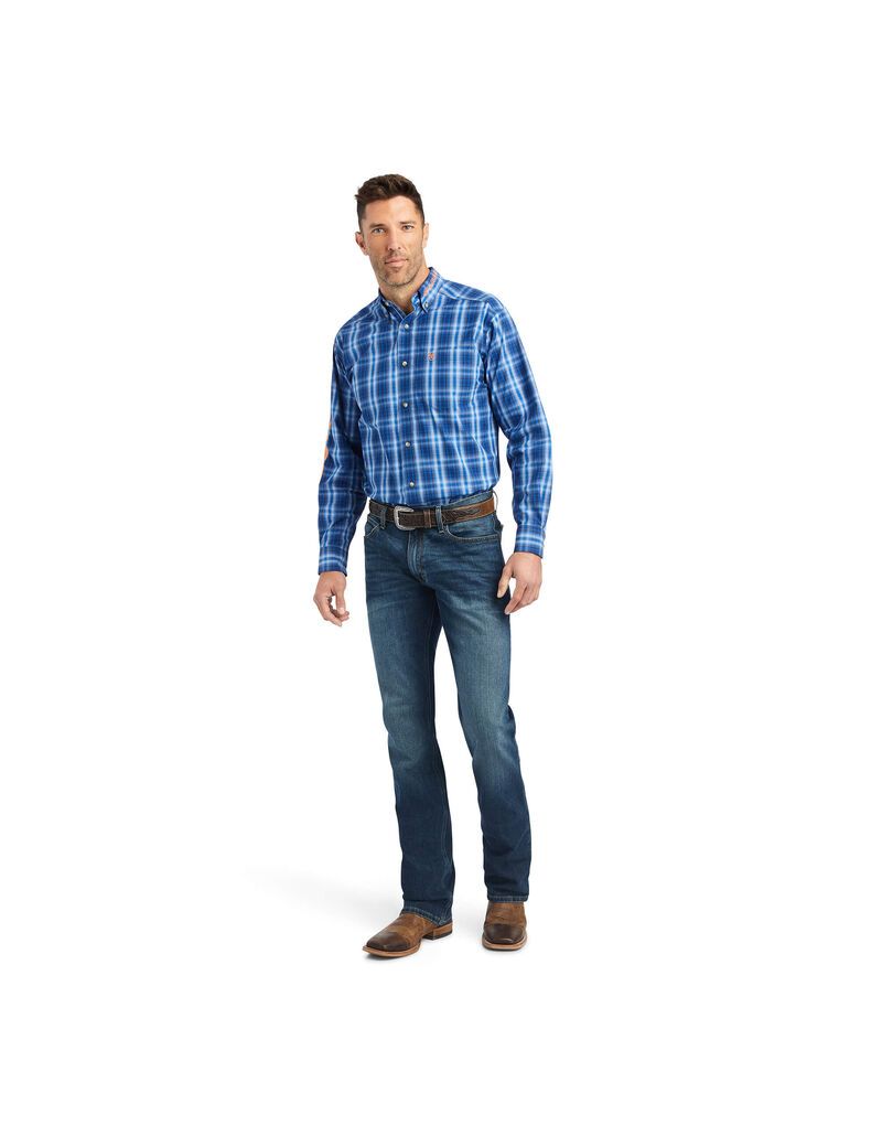 Camisas De Traje Ariat Pro Series Team Marcos Classic Fit Hombre Azules | UHKN40179